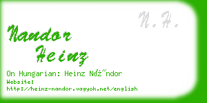 nandor heinz business card